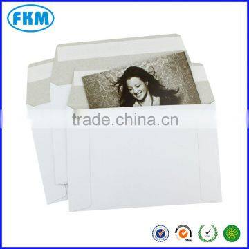 white photo rigid kraft envelope