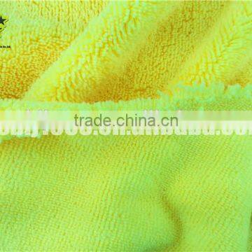 80% polyester and 20% polyamide super soft and high water absorption microfiber high-low pile terry towel cloth