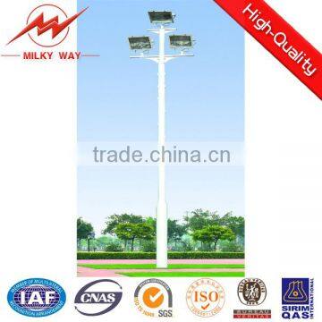 High Mast Light Poles with single distribution lamps and lanterns