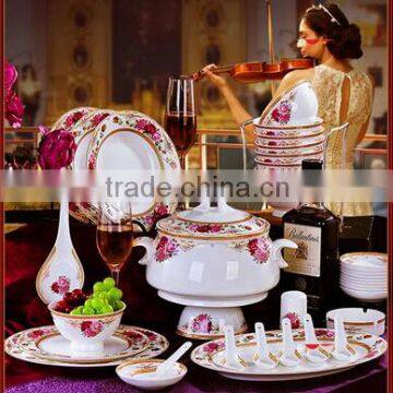 56 Pcs New House Ceramic and Porcelain Dinner Plate Set for Family photo-2