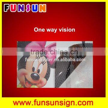 High Quality Self Adhesive Vinyl Digital Printing Black Glue One Way Vision For Window And Glass