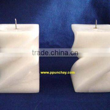 Alabaster Ceramic pair of Candelabrums Candle Holder Peru