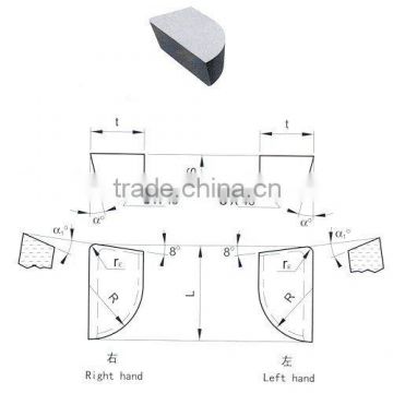 china manufactory cemented carbide Brazed Tips for wholesale