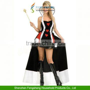 Luxury Fancy Sexy The queen of poker Role-playing Costume Halloween Ball dress