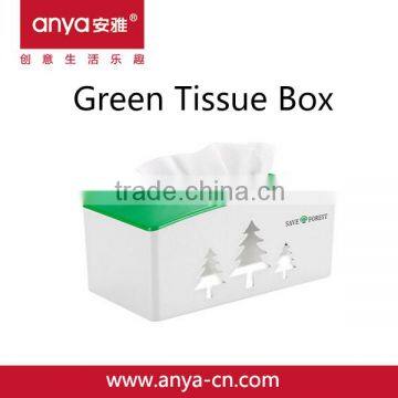 D691- 2015 New Products Green Tissue Box Plastic Tissue Holder The Green Symbolizes The Protection Of Environment