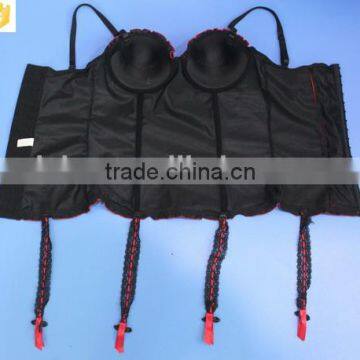 Black Red Sexy Shapewear,slimming Body Suit With Red Bow photo-5