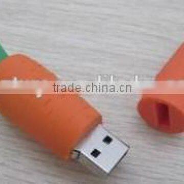 hot sales vegetable usb carrot food usb pvc usb disk memory pen drive disk 4gb