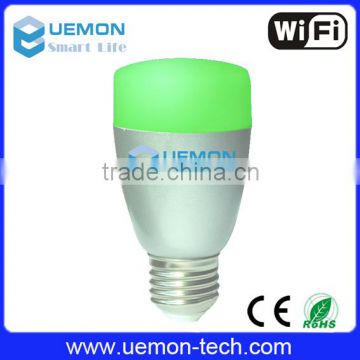 WiFi smart led bulb 7W multicolor RGBW bulb from China supplier