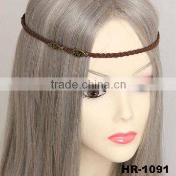 Fashion Metal Braided Women's Hair Band Elastic Headband