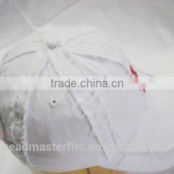 Unisex Gender Plain Distressed Baseball Hat Embroidered Frayed Baseball Cap photo-3