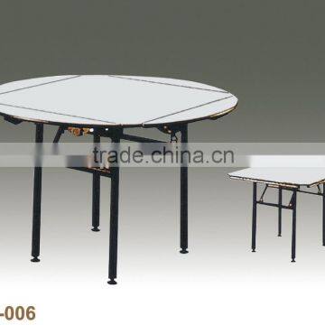 Plywood PVC Round 6 Foot Folding Table for Hotel Banquet photo-2