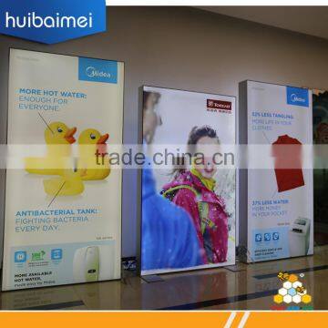 Double Side UV Printing Poster Fabric Light Box With Free Standing