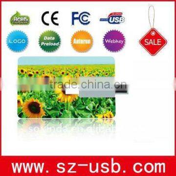 2013 promotional super thin credit card usb flash drive with free logo real capacity