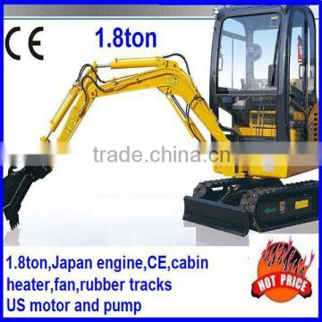 mini crawler excavator 1.8ton