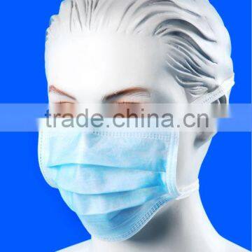 3-ply Disposable Tie Face Mask in FDA,CE,ISO13485 Standard