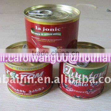 Hot products tomato paste in cans,e o lid,brix28-30%