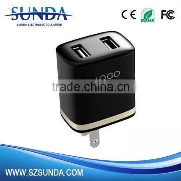 Top Quality US/EU/UK/AU plug 5V 2.1A 2.4A Dual USB Travel Wall Charger