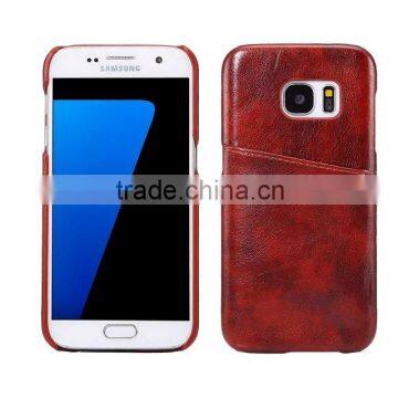 Low Price High Quality Leather Rubber Back Case for Samsung S7 Edge Luxury Crazy Horse Grain Case With Card Slot SSZ MT-5536 photo-6