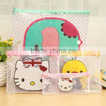 Plastic file bag with lovely cartoon pictures