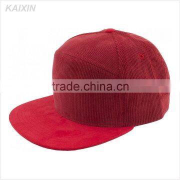 Custom Vintage Blank Plain Suede Flat Bill Brim 5 Panel Corduroy Snapback Camper Cap Hats Quality Choice photo-3