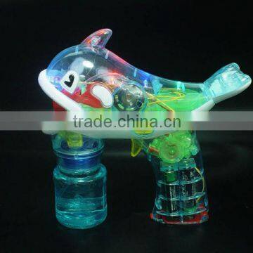 LED Flashing Light-Up Bubble Blowing Gun Rave Party Toy