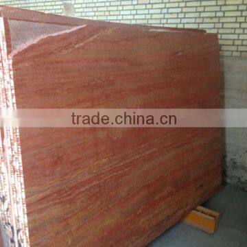 Xiamen First quality red travertine tile slab