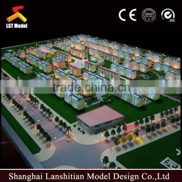 Architectural planning model with marble base for sale