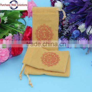 High quality customized velvet pouch bag