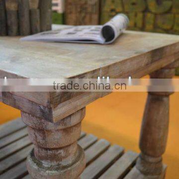 White Chinese Wooden Antique Furniture Tea Table photo-4