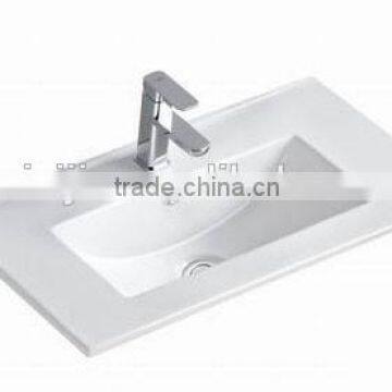Bathroom Thin Edge Cabinet Basin Ceramic Wash Basin (BSJ-E360-60)