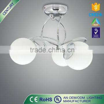 C E/ROHS/UL 3w G9 metal glass kids ceiling lights