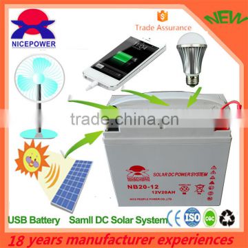 Multi-function battery 12v 20ah solar batteries