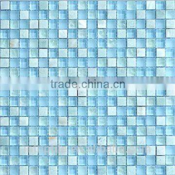 Foshan glass crystal mix stone mosaic tile for decoration house or swming pool