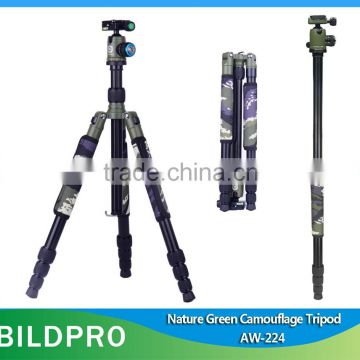 BILDPRO Anodization Camera Tripod CNC Video Tripod Stand 360 degree Panorama Head