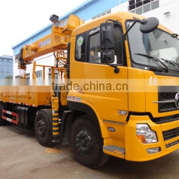 New design dongfeng 8x4 12ton telescopic boom truck mounted crane