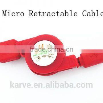 New micro usb cable micro retractable cable portable retractable cable
