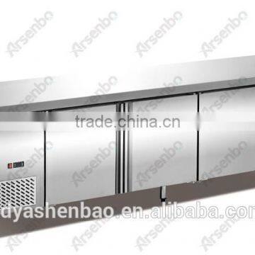 luxurious stainless steel workbench refrigerator/commercial kitchen worktable refrigerator