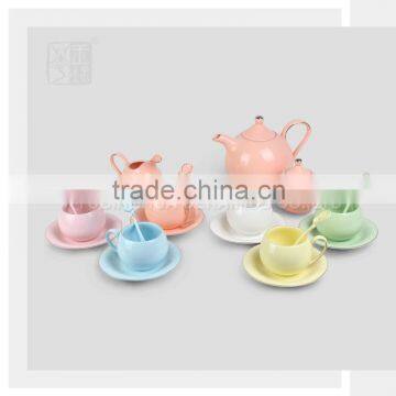 Colorful Japanese Color Clay Porcelain Tea Set