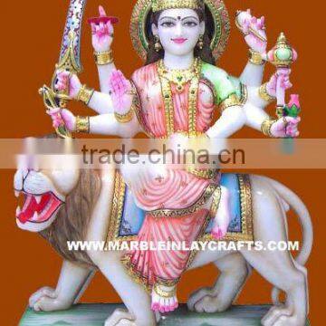 White Makrana Marble Durga Maa Statue