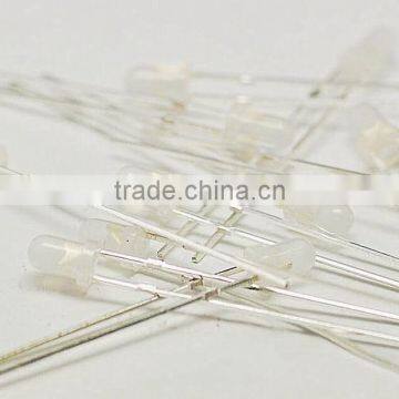 Green LED Diode 3MM Round With Domed Top Light Emitting Diode ( Lens Color Diffused White )