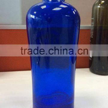 750ml blue painting glass bottles