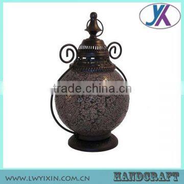 Metal antique mosaic glass oil lantern decorations