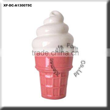 promotional gift ceramic ice cream coin bank