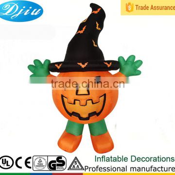 DJ-XT-132 inflatable halloween artificial outdoor plastic pumpkin seed bucket decoration