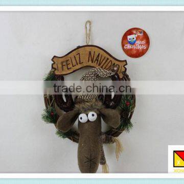 reindeer wholesale artificial christmas wreaths,moose wholesale artificial christmas wreaths