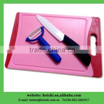 antimicrobial pink board with 5-inch ceramic knife