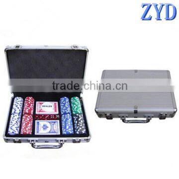 New price casino aluminum chip case,playing cards set,200 poker chip case