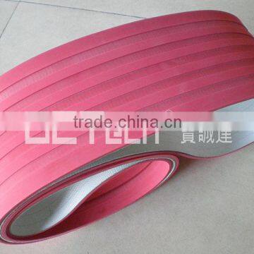 PVC conveyor belt with groove rubber