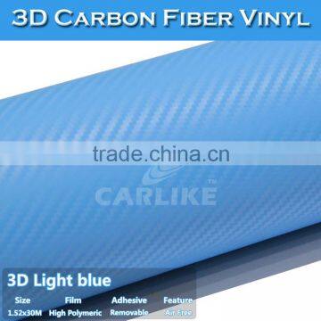 CARLIKE Trade Assurance Blue 3D Carbon Fiber Car Cover Vinyl photo-3