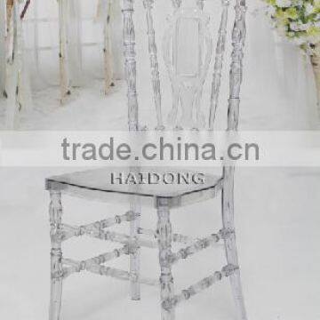 China Wedding Transparent Crystal Resin Royal Chairs